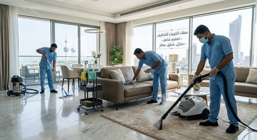 شركة تنظيف منازل وشقق وعمائر في الكويت | تعقيم شامل وتسليم فوري