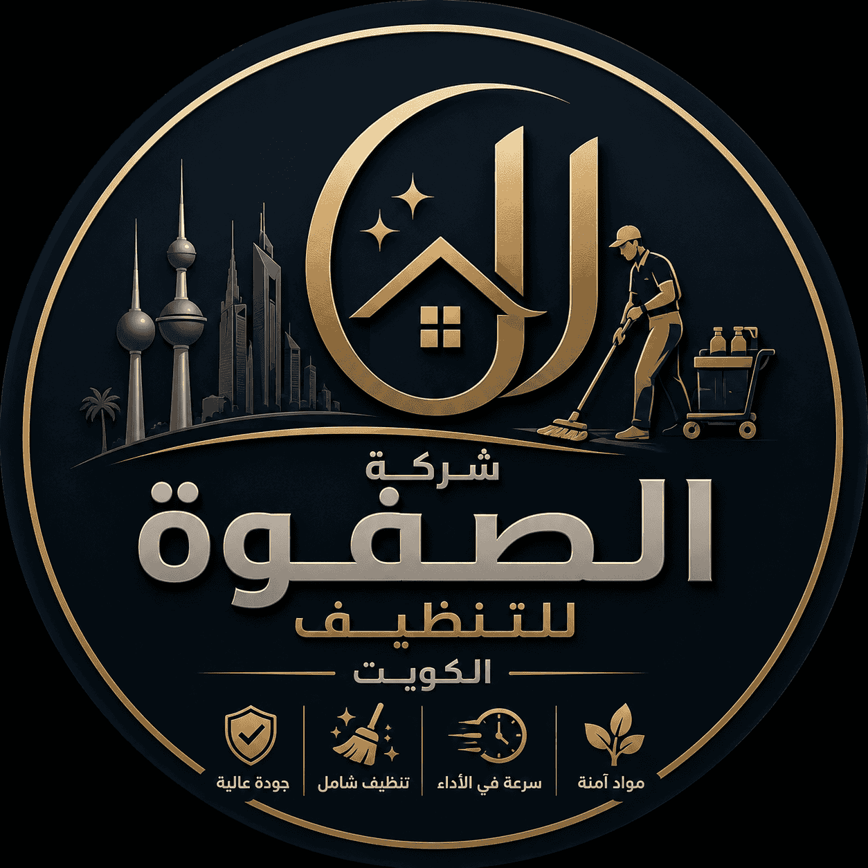 شعار شركة الصفوة للتنظيف الكويت